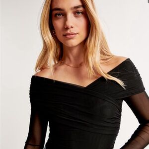 *Never worn, with tags* Abercrombie & Fitch Women’s Black Sheer Bodysuit